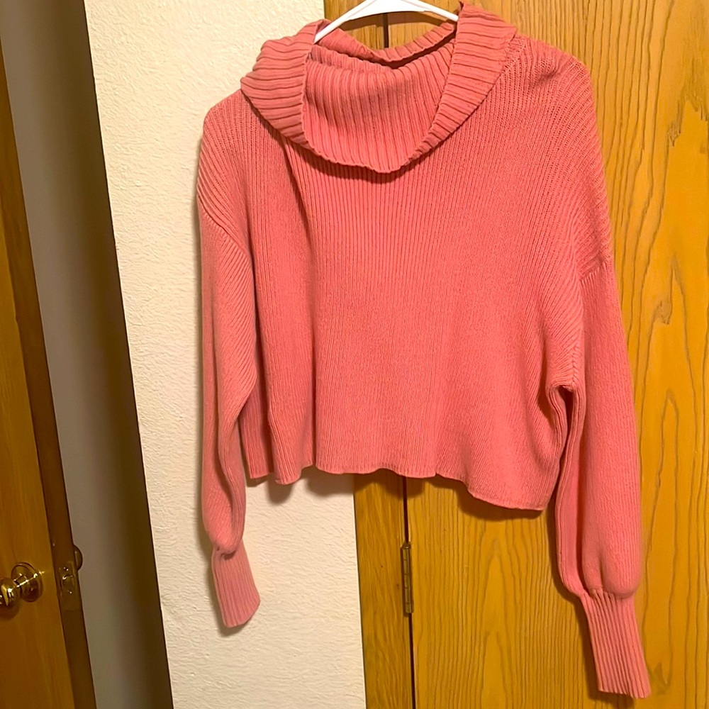 Crop top , pink sweater